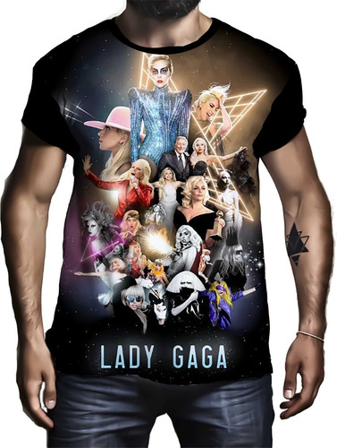 Camiseta Camisa Personalizada Música Pop Cantora Lady Gaga 