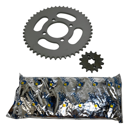 Kit Relação Transmissão Yamaha Xtz 125 Aço 1045 Cinza