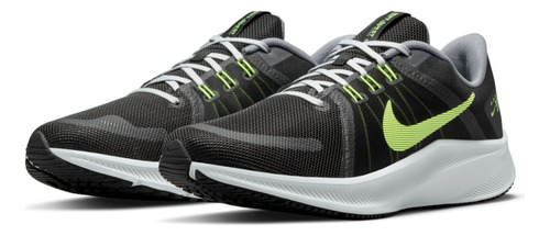 Tenis De Running Para Hombre Nike Quest 4 Verde/negro Color Negro/gris Humo Oscuro/gris Humo/volt Talla 28.5 Mx