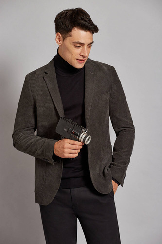 Saco Devré Velour Fantasía Verde Oscuro Hombre 02d000183008