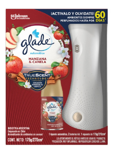 Glade Desodorante Manzana Y Canela 360cc + Repuesto