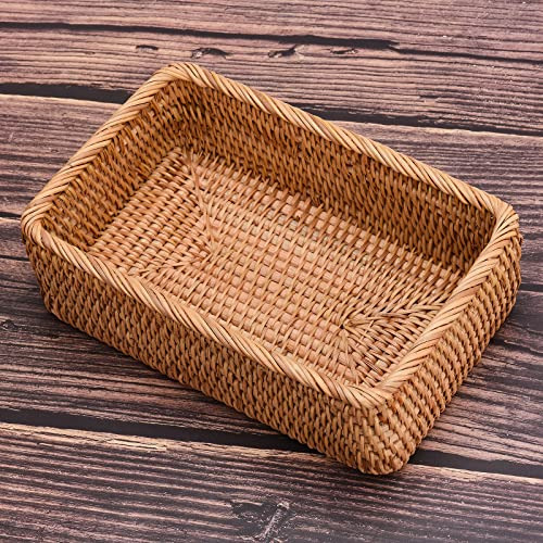 Cesta De Almacenamiento Rectangular De Ratán Para Hogar