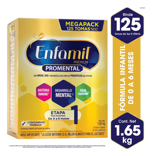 Formula Infantil Enfamil Premium Etapa 1 De 0-6 Meses X 1650