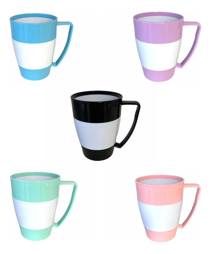 Taza Mug Jarrito Cafe Bicolor 2 Colores Te Jarro Pack  X 2