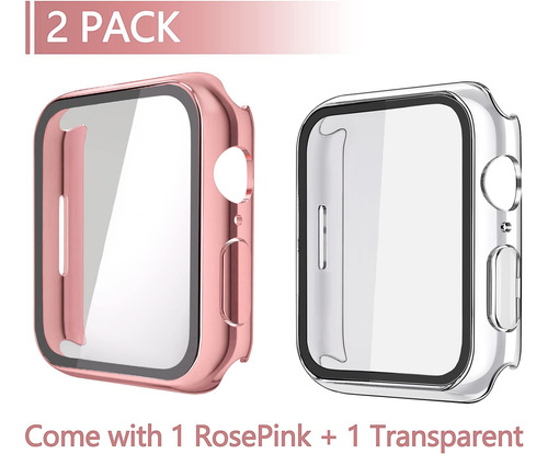 Protector De Pantalla Para Iwatch Rosa Transparente 41mm