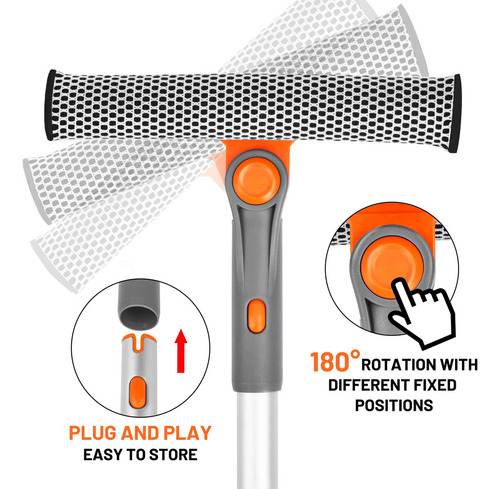Limpiacristales Doméstico Kit 2 En 1 Con Múltiples Ángulos H