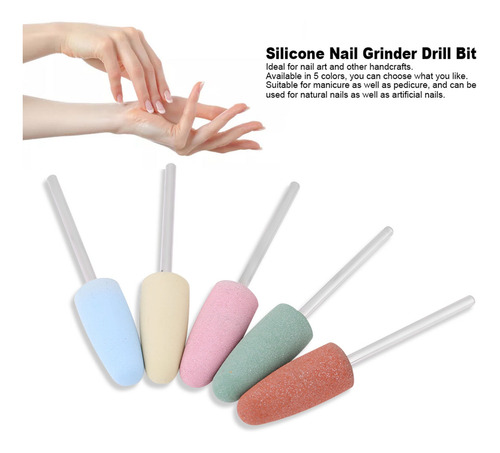 5 Brocas De Pulido De Silicona Para Uñas.