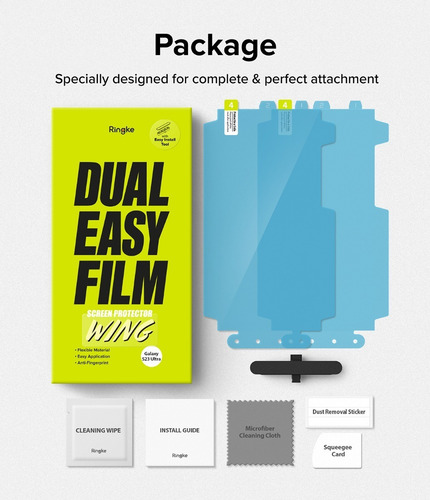 Imagen 6 de 10 de Film Para Samsung S23 Ultra Ringke Dual Easy Wing Pack X2