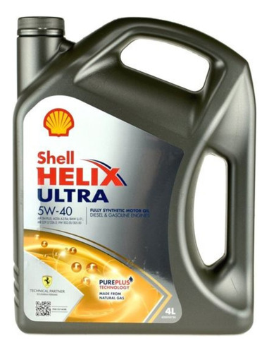 Aceite 5w40 Shell Helix Ultra Plus Sintetico Acea A3/b4 4lts