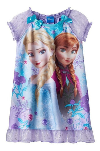 Vestido Pijama Frozen Ana Y Elsa Para Niñas De Disney