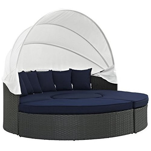 Modway Sojourn Sunbrella - Sofá Cama Seccional Con Toldo En 