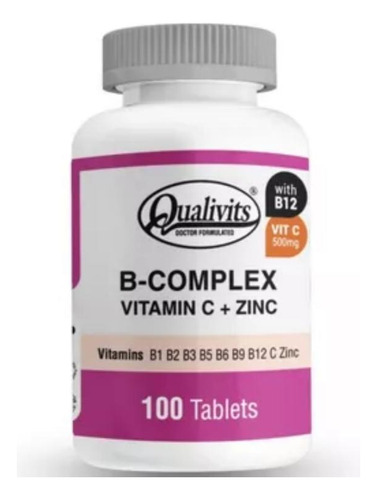 Complejo Vitamina B + Vitamina C + Zinc - Qualivits