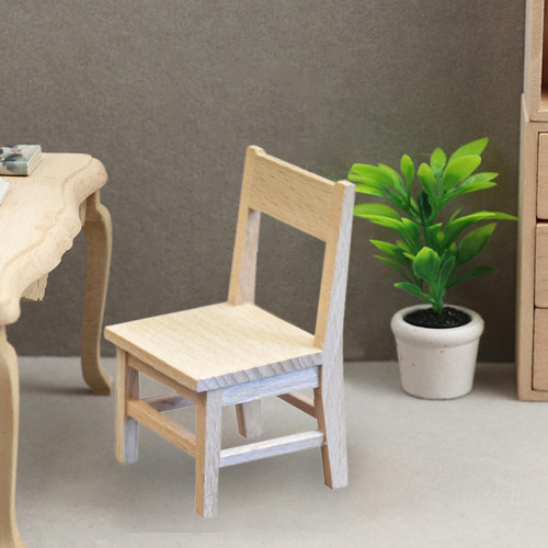 Nuevo Mini Silla De Madera, Muebles En Miniatura Diy,