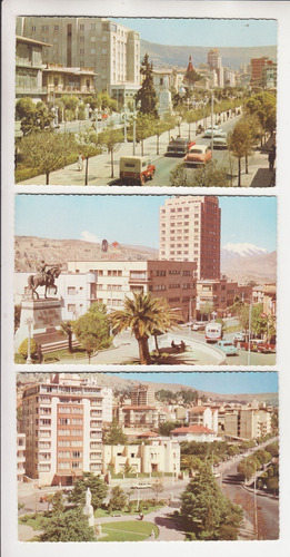 1963 Bolivia Lote 3 Postales Vistas De Ciudad De La Paz 