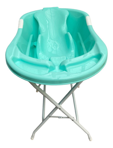 Bañera O Tina Para Bebe+soporte Plegable Metálico Práctico 