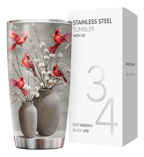 34hd Regalos Cardinales Para Navidad, Vaso Cardinal 20 Oz De
