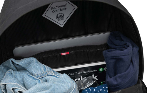 Mochila Herschel Supply Co. Heritage Backpack 24l Color Negro Diseño De La Tela Marron Y Negro