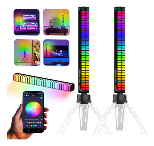 Kit 2 Barra Led Inteligente Wifi Rgb Pc/tv Alexa Google Game
