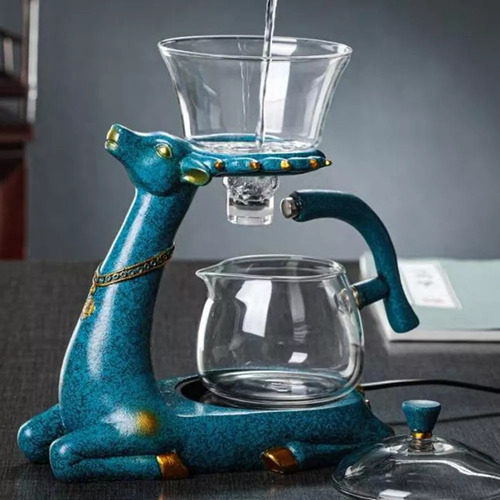 Q Juego De Tazas De Té Con Infusor De Tetera De Vidrio De