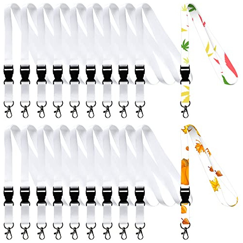 32 Pcs Lanyard De Sublimación, Lanyards De Cuello Blan...