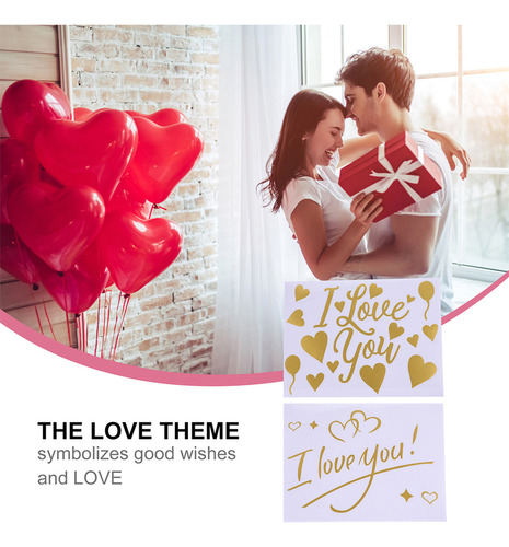 Pegatinas Para Bodas Y Parejas En Forma De Globo, 6 Unidades