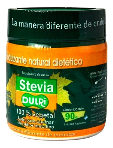 Edulcorante Stevia Dulri En Polvo 90g Sin Tacc