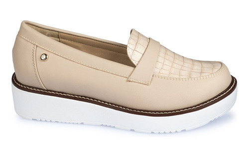 Zapato Mocasín Cuña Piazza Mujer Beige