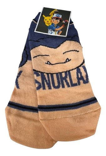 Medias Soquetes Pókemon Snorlax Personaje Animé Azul Snorlax Durmiendo Con Nombre Único