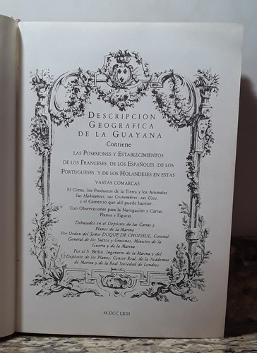 Libro Descripcion Geografica De La Guayana - S. Bellin