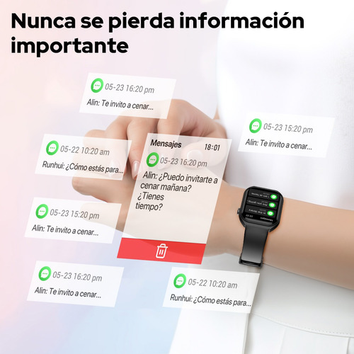 Reloj Inteligente Hombre Mujer,1.83 Hd Smartwatch Con Llamadas Y Monitor De Sueño