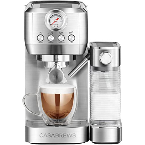 Casabrews Espresso Machine 20 Bar, Compact Cappuccino Machin