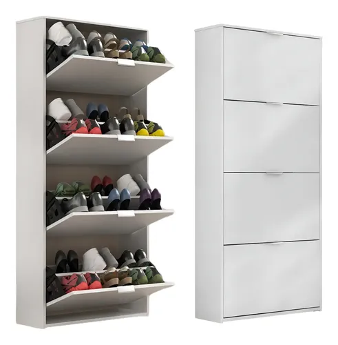 Sapateira Safira 4 Portas Quarta Divisão Móveis Cor Branco - foto 1