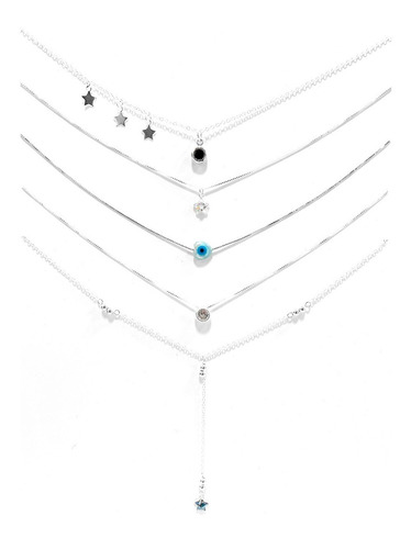 Collares Mujer Plata Ley 925 - Set 9 Collares