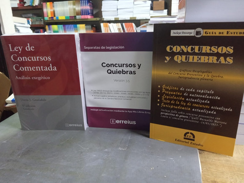 Combo Concursos Y Quiebras Guia + Sep. + Ley Comentada