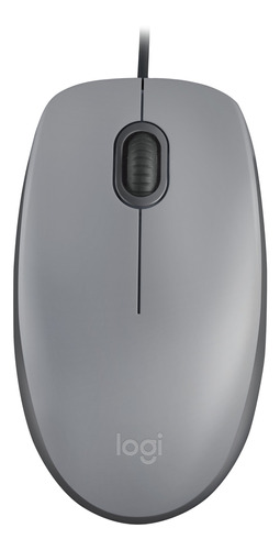 Mouse Logitech Usb Clique Silencioso M110 - Cinza