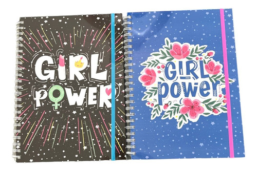 Cuaderno A4 Tapa Dura 80 Hojas Rayadas Diseño Girl Power