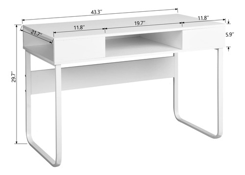 Furniturer Escritorio Para Computadora Con Cajón De