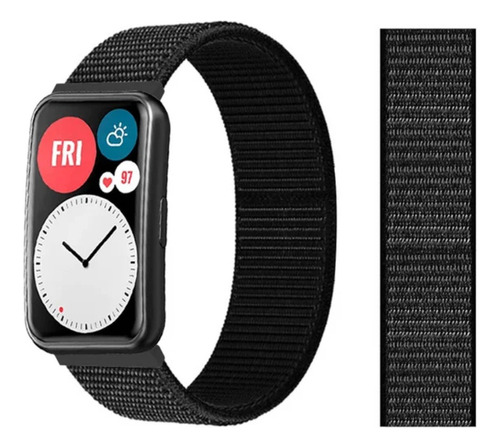 Malla De Tela Nylon Reloj Compatible Con Huawei Fit 22,7mm