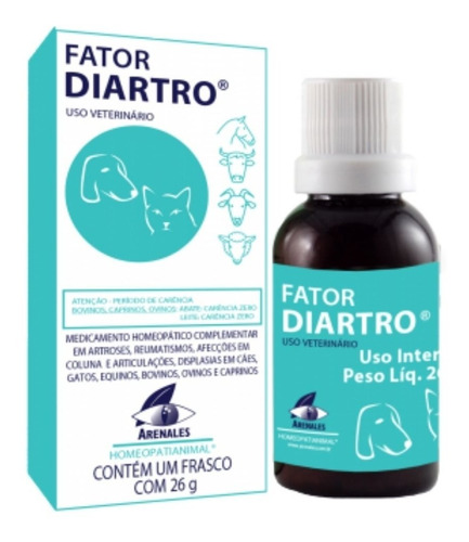 Fator Diartro Pet 26g Sistema Terapia Cães E Gatos Arenales