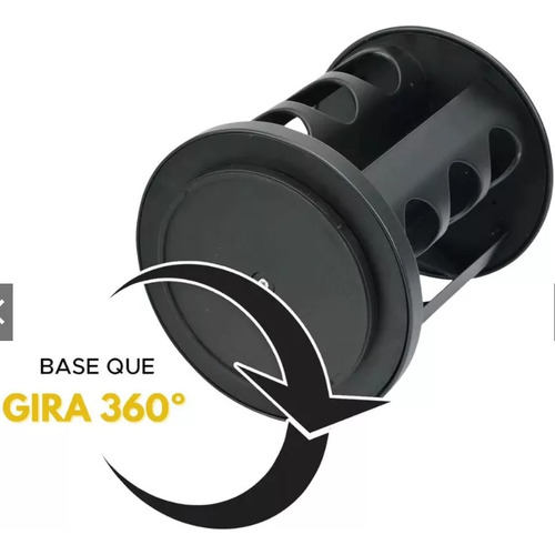 Porta Temperos E Condimentos Giratório Com 12 Potes Vidro Pt