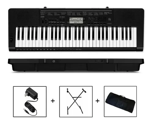 Teclado 61 Teclas Casio Ctk3500 Sens. fuente funda Soporte