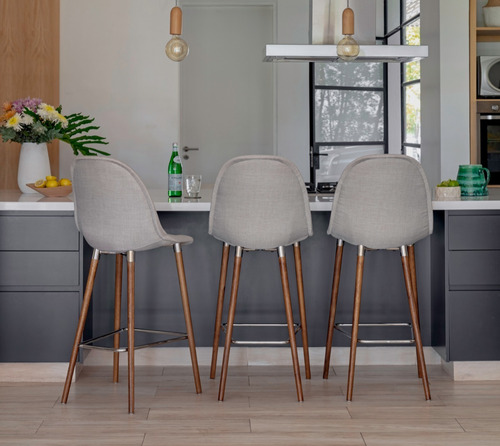 Imagen 7 de 8 de Banqueta Nina Wood Diseño Premium Tapizada Rossi