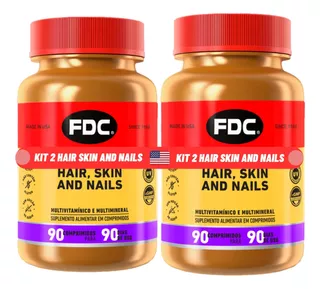 Polivitaminico Hsn Hair Skin Nails 180 Tabs Fdc Vitaminas