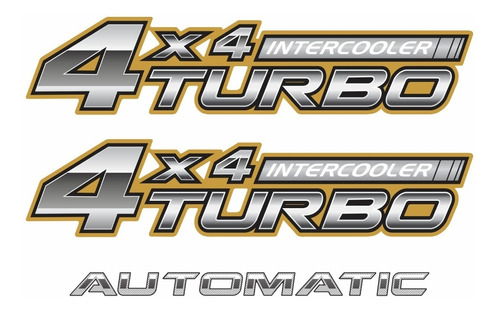 Par Adesivo Hilux 4x4 Turbo Intercooler Lateral Caçamba 