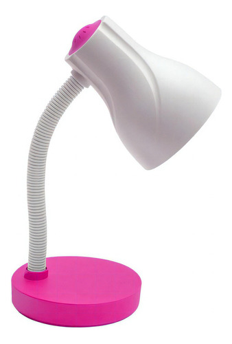 Luminária De Mesa Escritório Spiralle Rosa Pink - Startec Cor da cúpula Branco