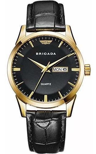 Brigada Swiss Brand Classic Gold, Reloj De Vestir Para Hombr
