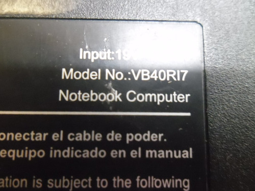 Juego De Cubre Bisagras Notebook Exo Vb40ri7