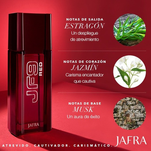 Jf9 Red Perfume Jafra+desodorante+after Shave+gel De Baño