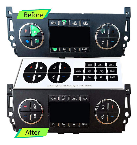 Kit De Reparación De Pegatinas Ac Dash Button Para Gm O Cont