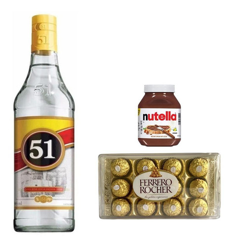 Cachaza 51 Brasil X965 + Ferrero Rocher X12 + 1 Nutella